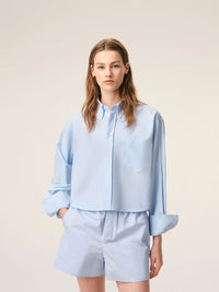 AMI Paris Cropped Hemdbluse