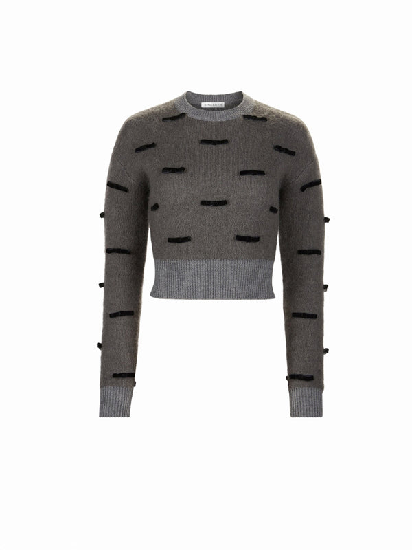 Brushed Mohair – Pullover mit Schleifendetails