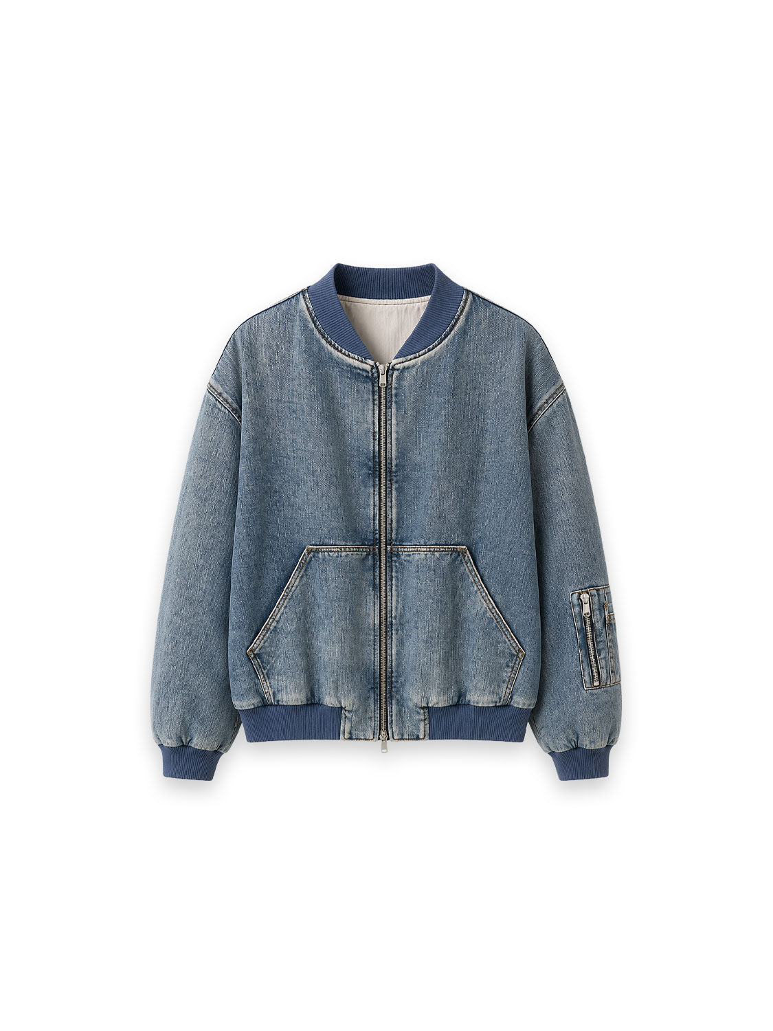 Jeansjacke Oversized Denim mit Utility Details