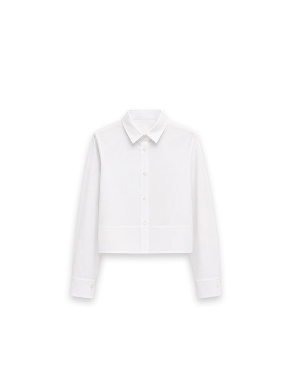 Bluse mit cleaner Cropped-Silhouette