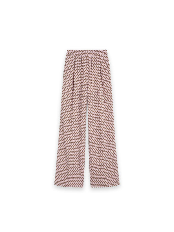 Printed Wide Leg Pants – Retro Hearts