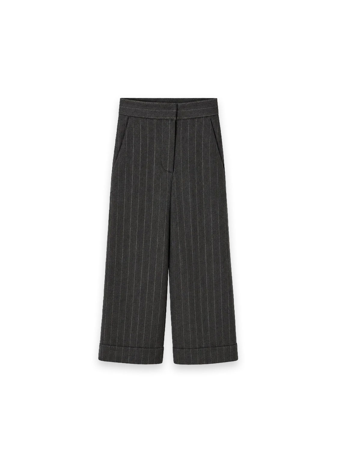 Hose mit Nadelstreifen und weitem Bein