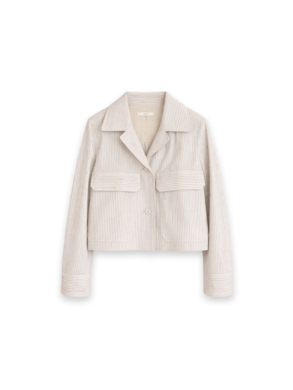 Blazer mit feinen Nadelstreifen