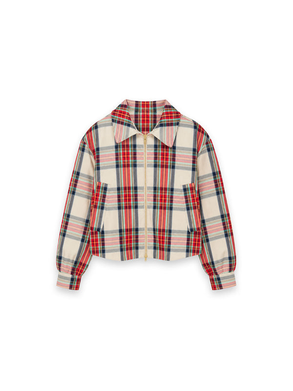 Jacke mit Kragen und Karomuster