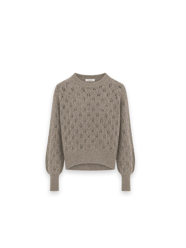 Pullover mit filigranem Ajourmuster