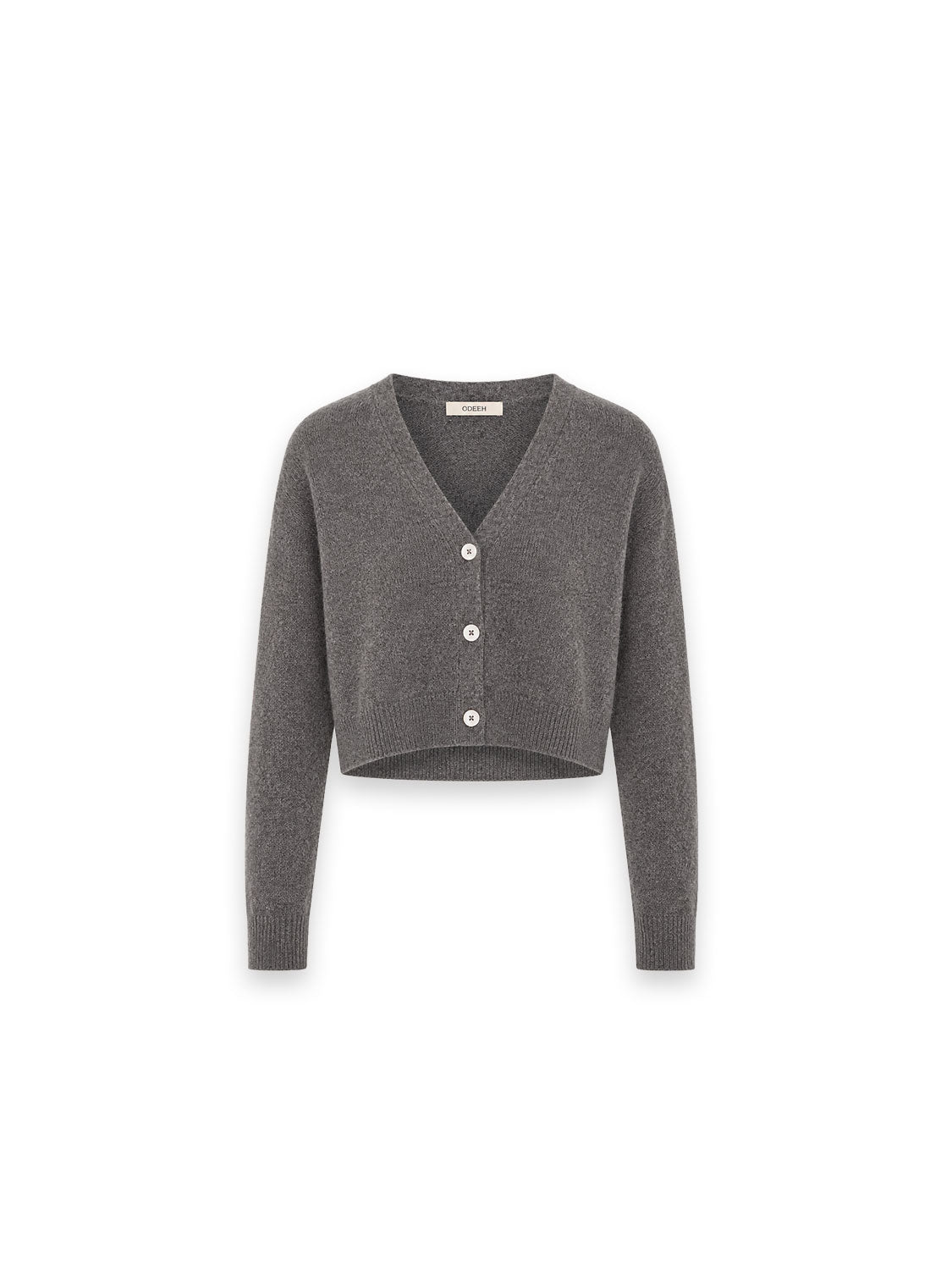 Strickjacke mit cropped V-Neck-Silhouette