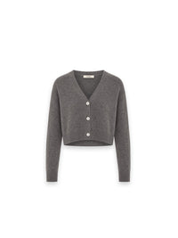 Strickjacke mit cropped V-Neck-Silhouette