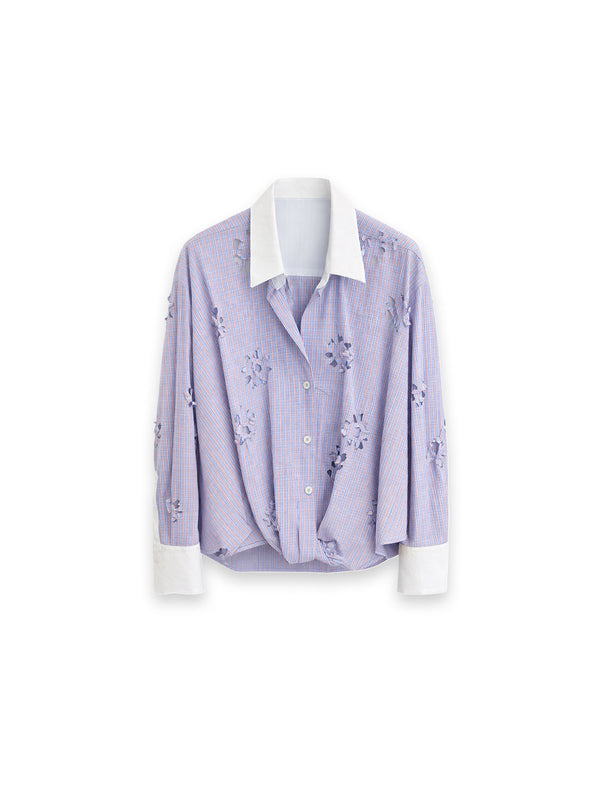 Bluse Strukturstickerei