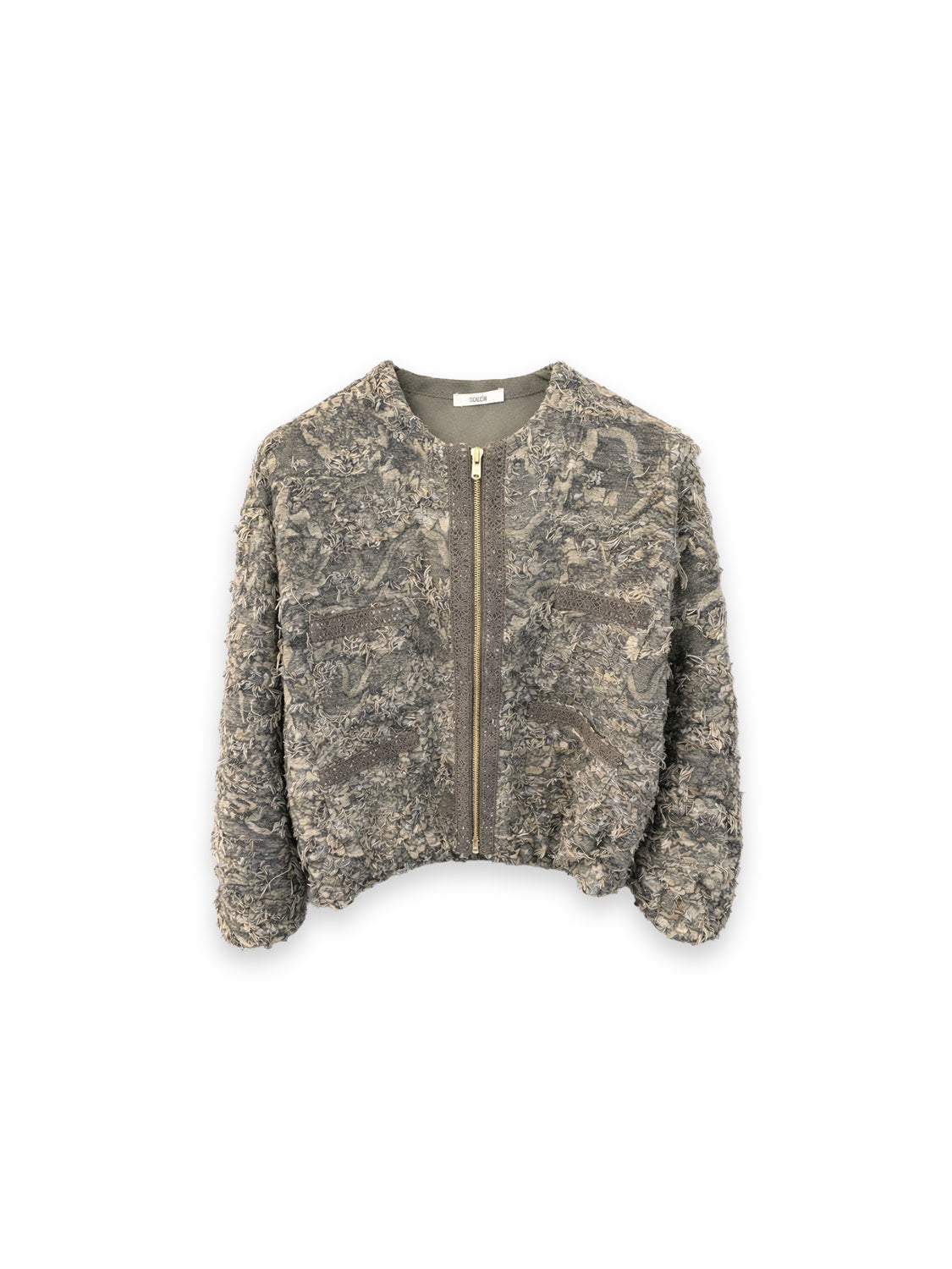 Jacket Struktur Tweed Goldzipper