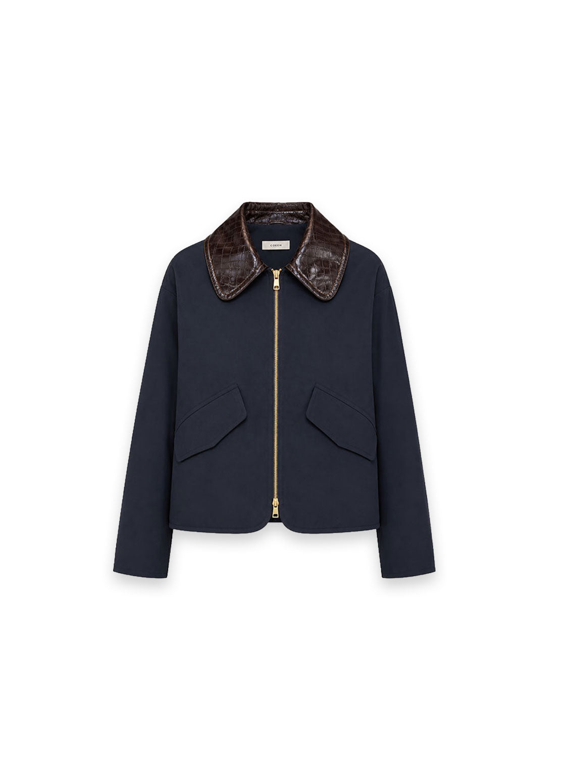Jacke mit kontraststarkem Statement-Kragen