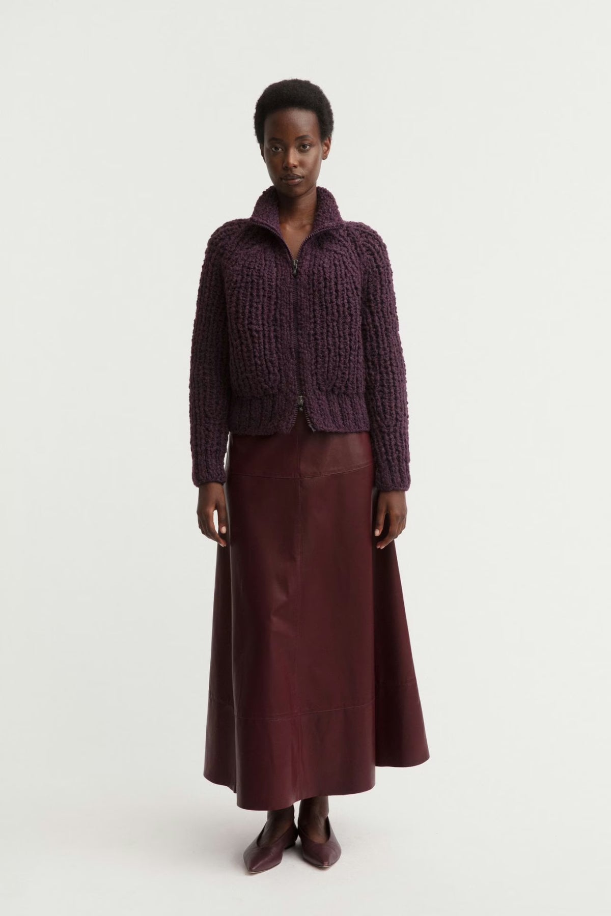 Palomina Rock – Eleganter Leder-Look mit fließender Silhouette