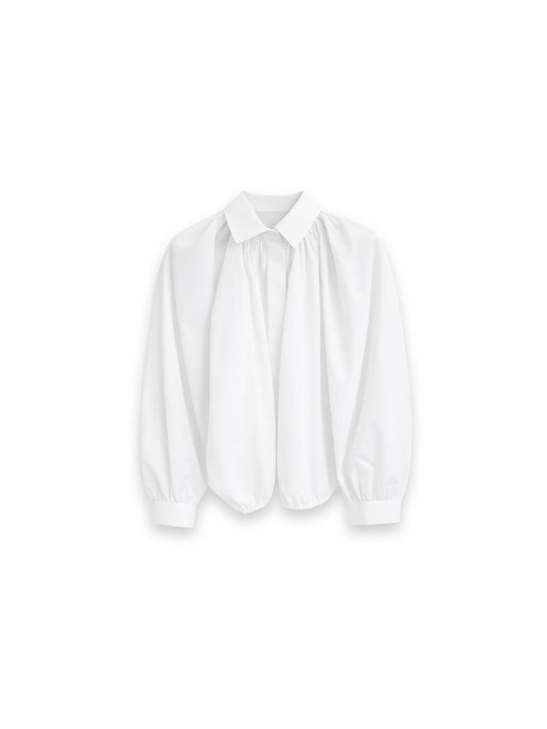 Cropped Bluse Voluminöse Silhouette mit modernem Statement-Look