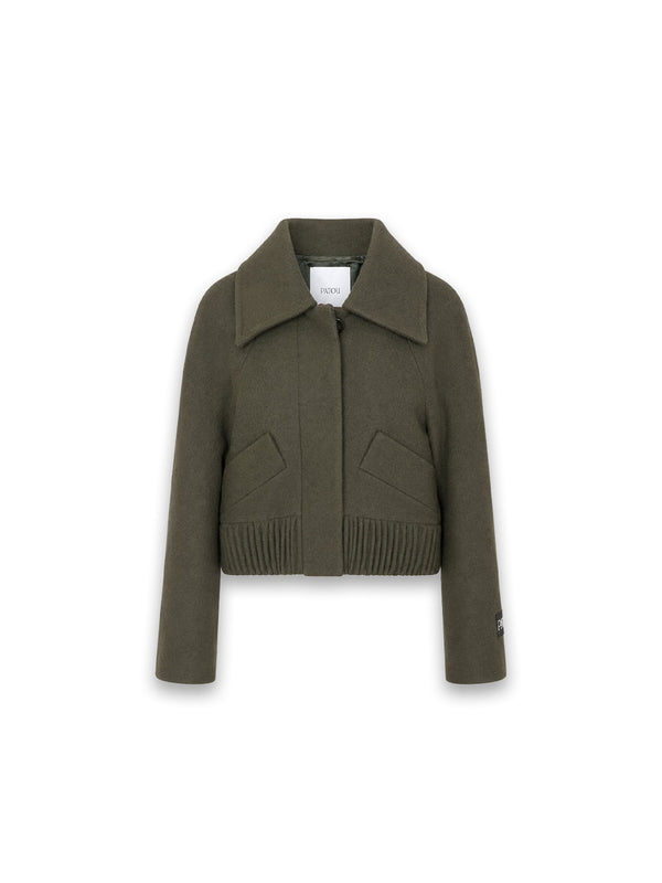 Buttoned Wool Jacke