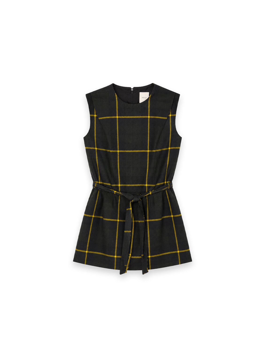 Handkerchief Mini Kleid Karomuster Bindegürtel