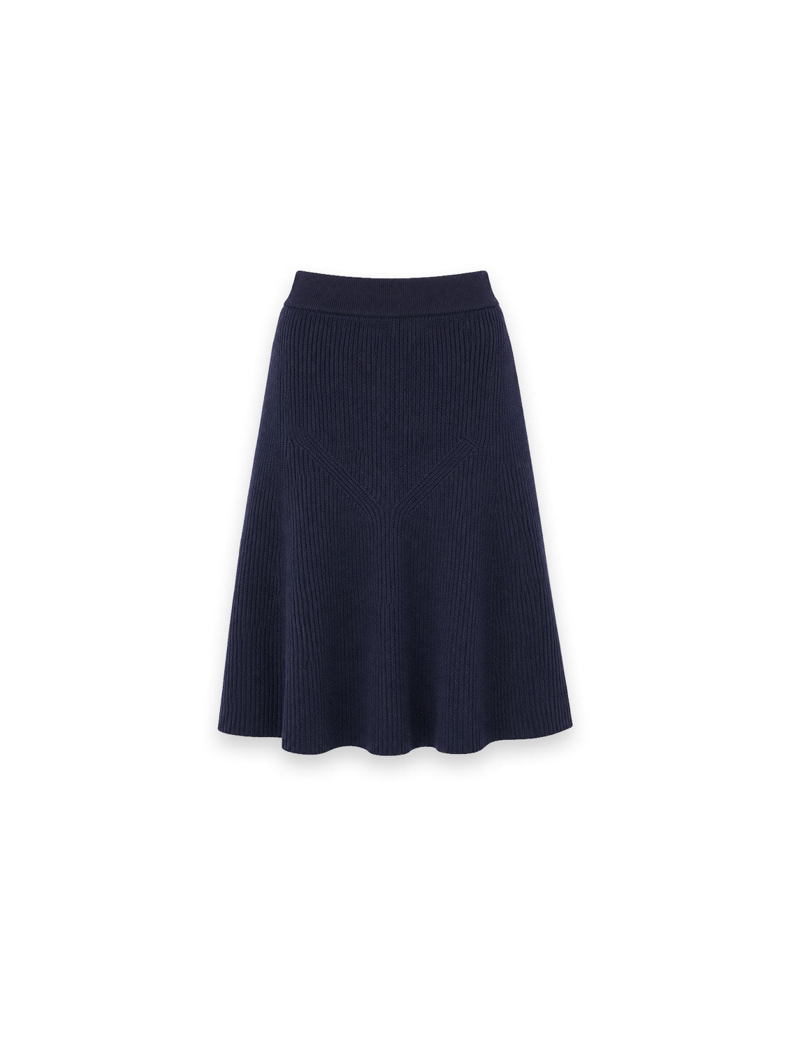 Rib Handkerchief Rock mit Rippenstrick