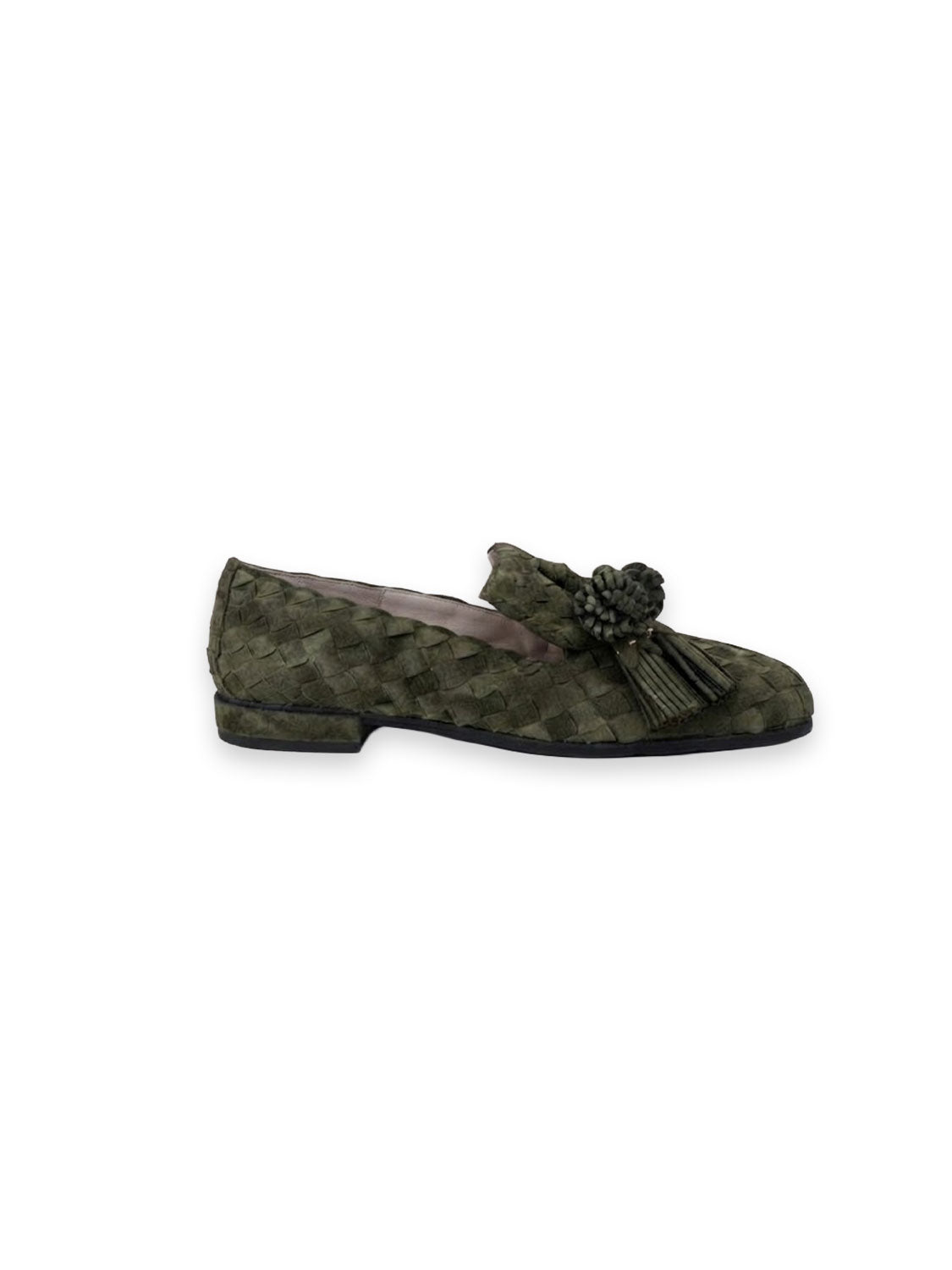 Molly Loafer – Geflochtenes Veloursleder mit Tassel-Detail