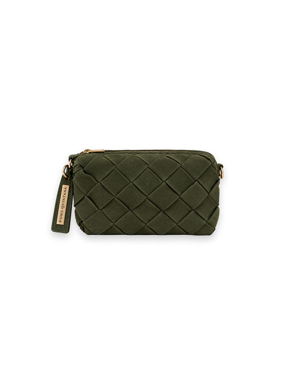 Bolso Kosmetiktasche – Geflochtenes Veloursleder mit edlen Metall-Details