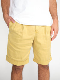 Shorts aus Leinen-Baumwoll-Mix