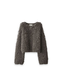 Mille Cashmere Sweater mit Fransen – Truffle