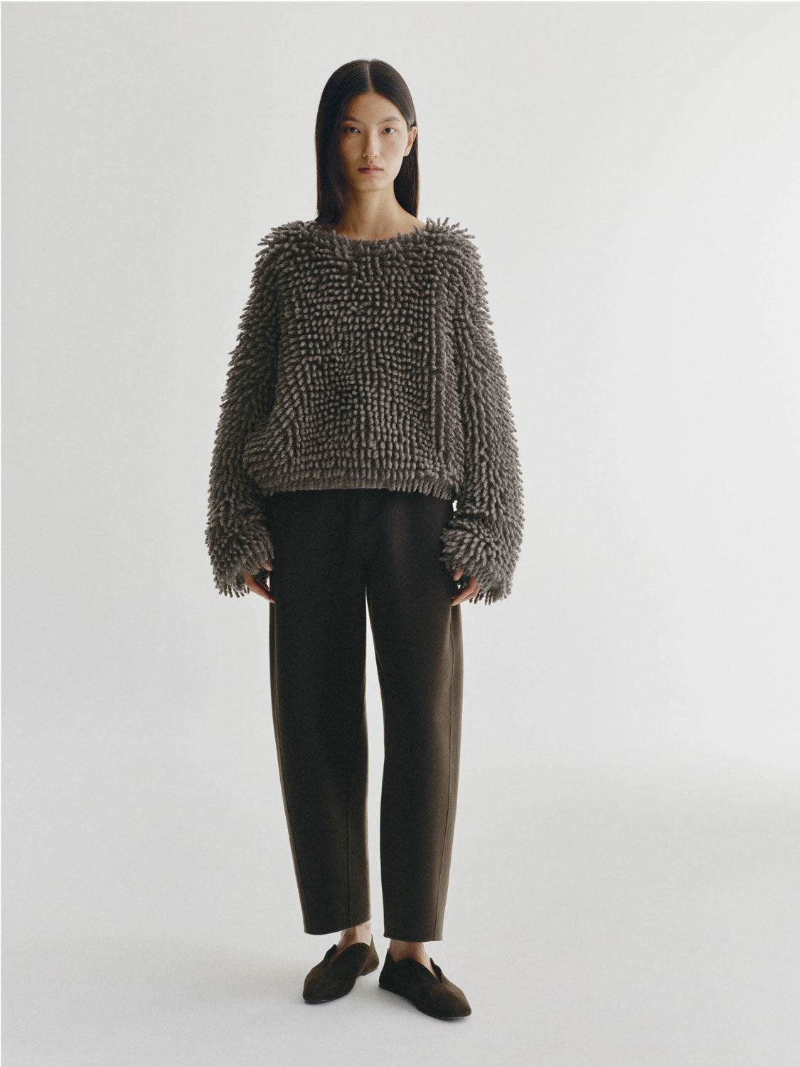 Mille Cashmere Sweater mit Fransen – Truffle