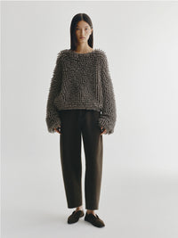 Mille Cashmere Sweater mit Fransen – Truffle