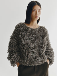 Mille Cashmere Sweater mit Fransen – Truffle