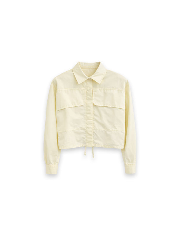 Cropped Technical Gabardine Utility-Jacke