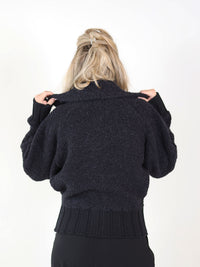 Boucle Zipped –Jacke in Bouclé-Optik