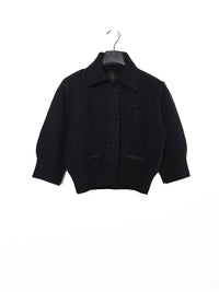 Kurze Strickjacke aus Merinowolle