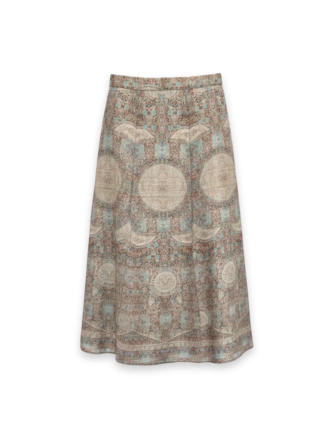 Aloe - Silk skirt with all-over print