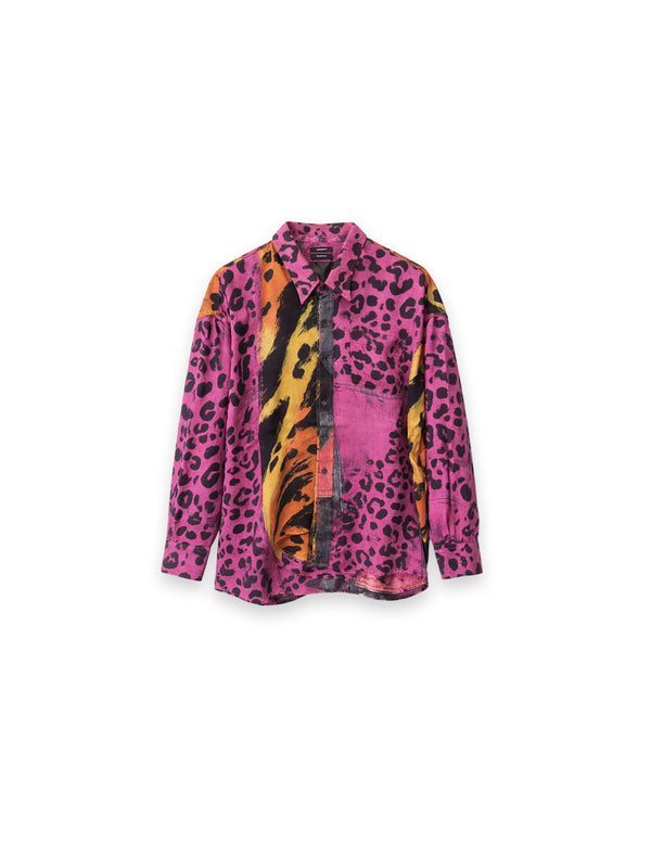 Bluse Drop Neck Satin Flow