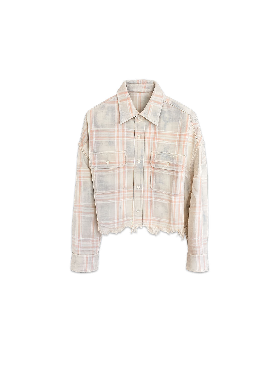 Cropped Work Bluse – Fransiger Saum