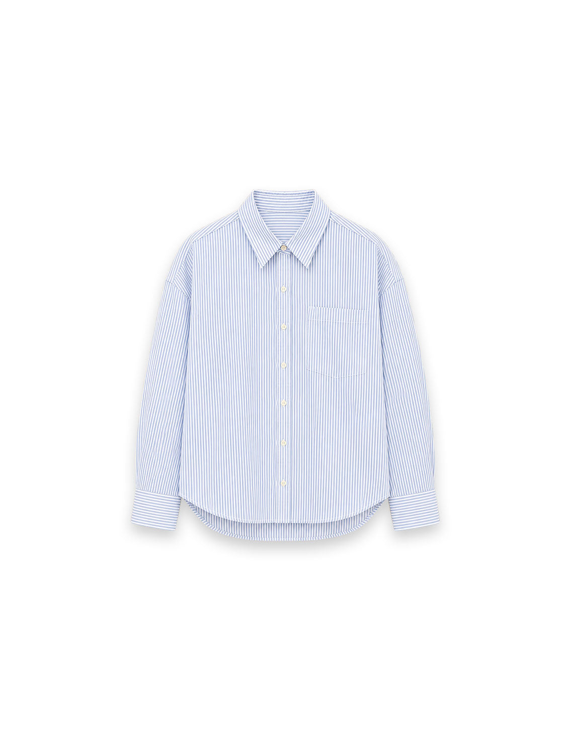 Drop Neck Bluse – Leichte Streifenoptik