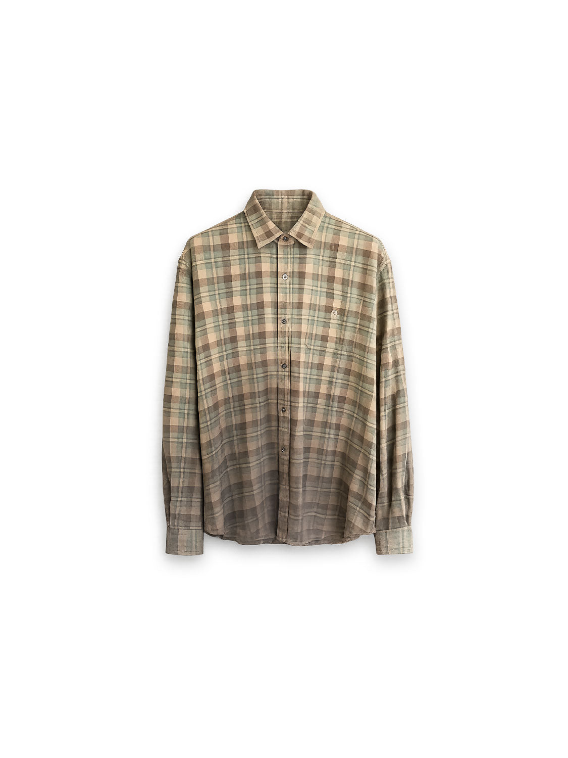 Draped Front Hemd – Lässige Oversized-Passform