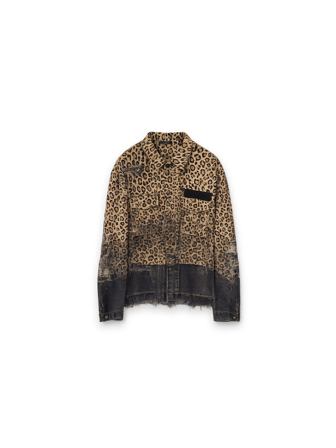 Shredded Jacke – Leopardenmuster mit Used-Finish