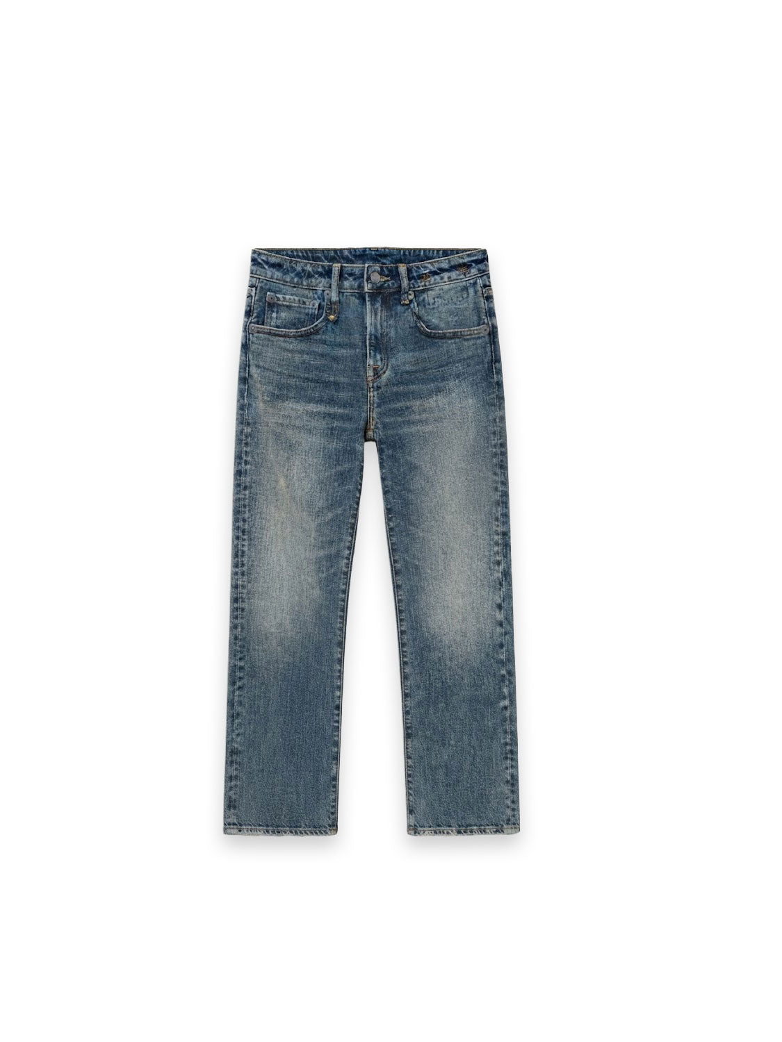 Joan Kick Jeans mit lässigem Straight Fit und authentischer Used Optik