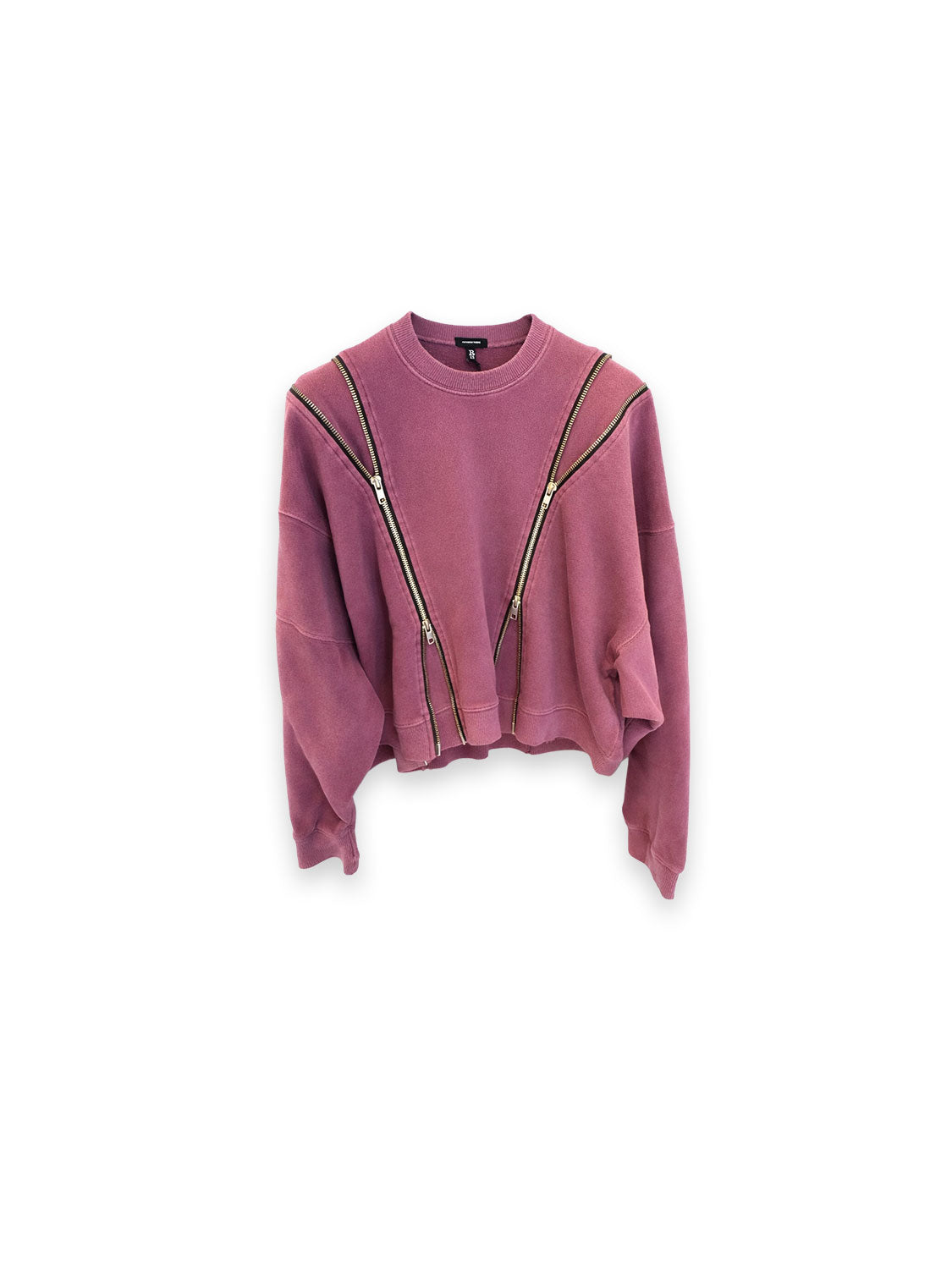 Berry Zip Sweatshirt – Zippered Statement Detail