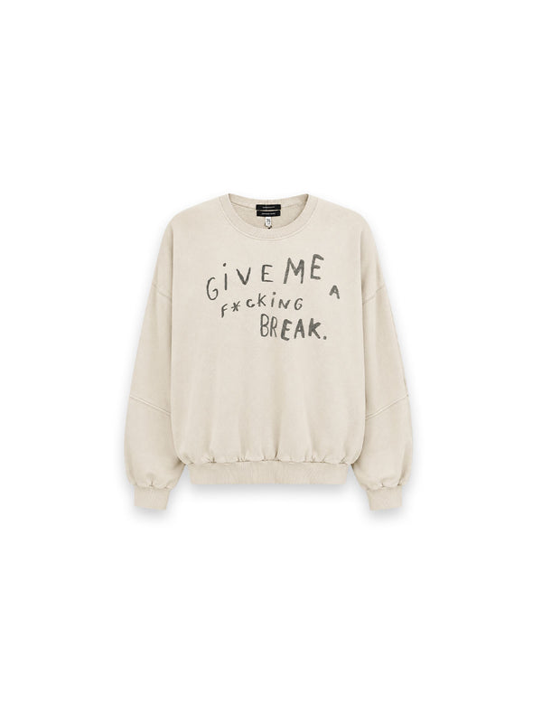Give Me Pullover – Markanter Statement-Print