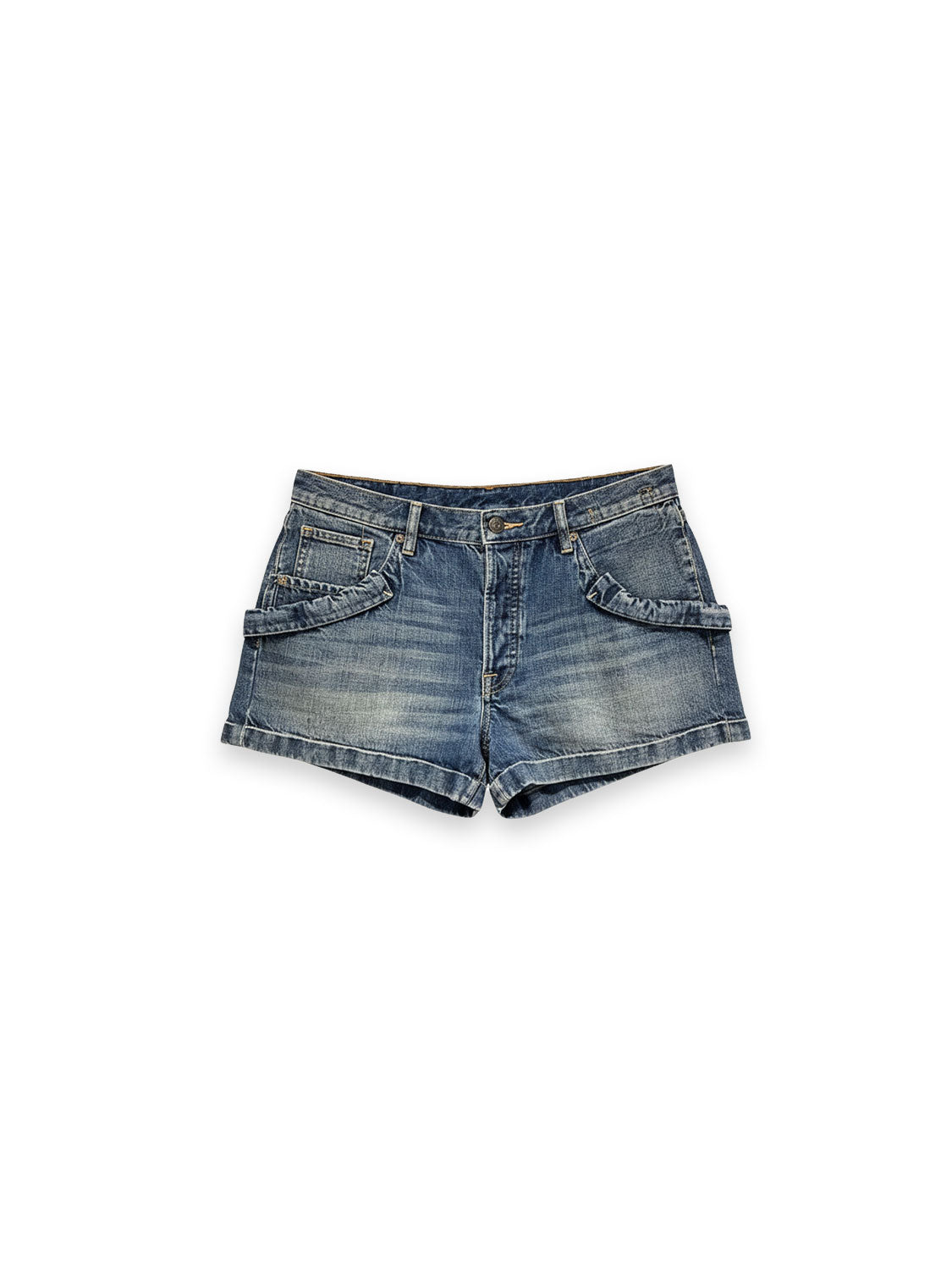Pouch Pocket Jeans Shorts