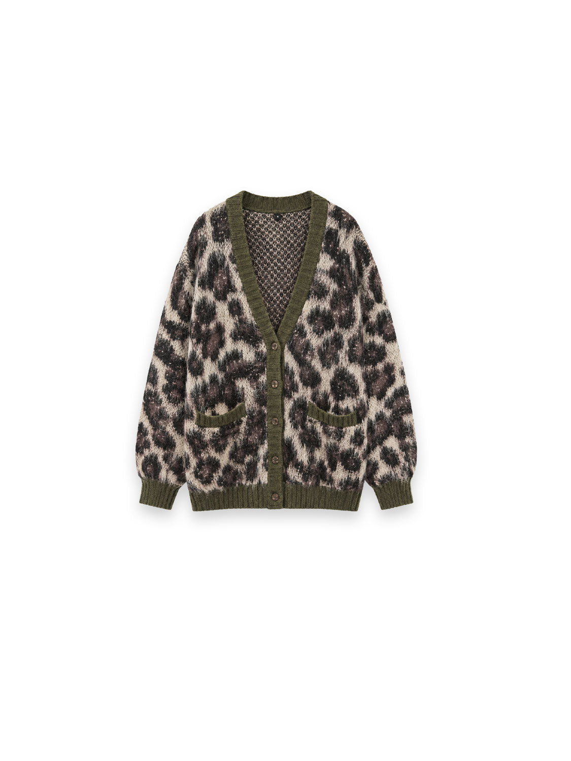 Leo Strickjacke – Markanter Animal Print