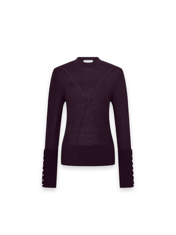 Pullover Feinstrick mit dekorativen Knopfdetails