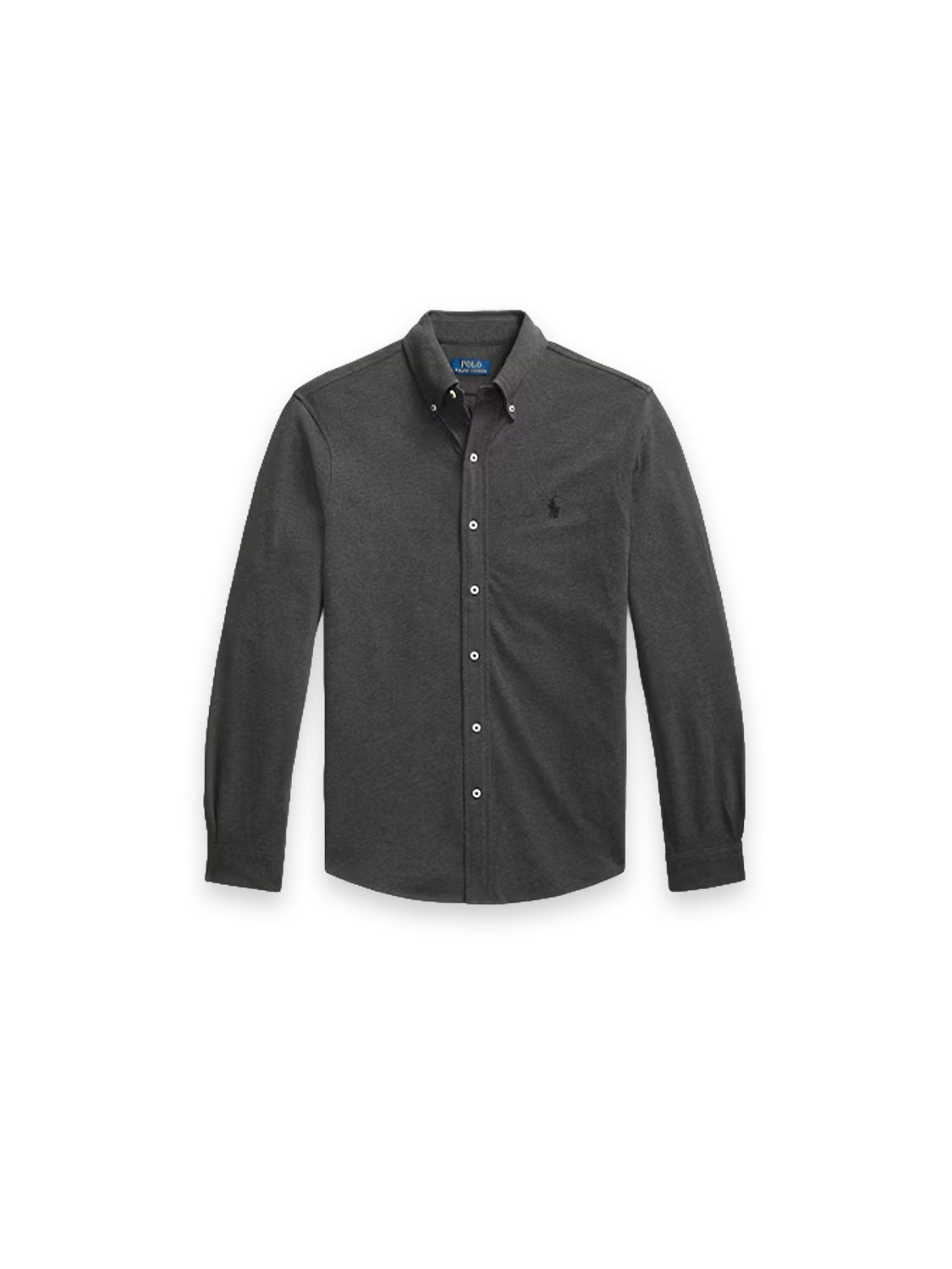 Long Sleeve Hemd – Strukturierte Optik mit Logo-Stickerei