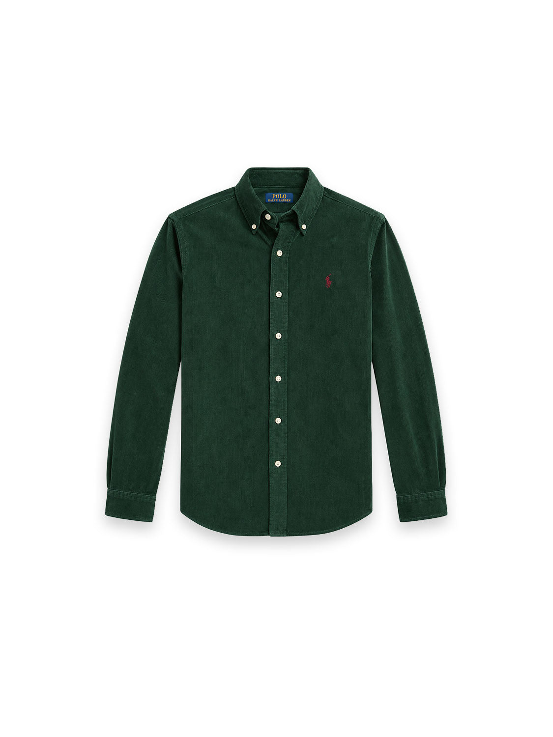 Long Sleeve Cord Hemd – Feine Cordstruktur mit Logo-Stickerei