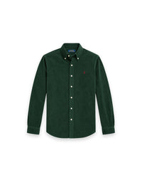 Long Sleeve Cord Hemd – Feine Cordstruktur mit Logo-Stickerei