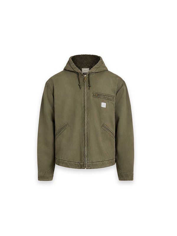 Woven Full Zip Jacke – Gefütterte Kapuzenjacke in markanter Vintage-Waschung
