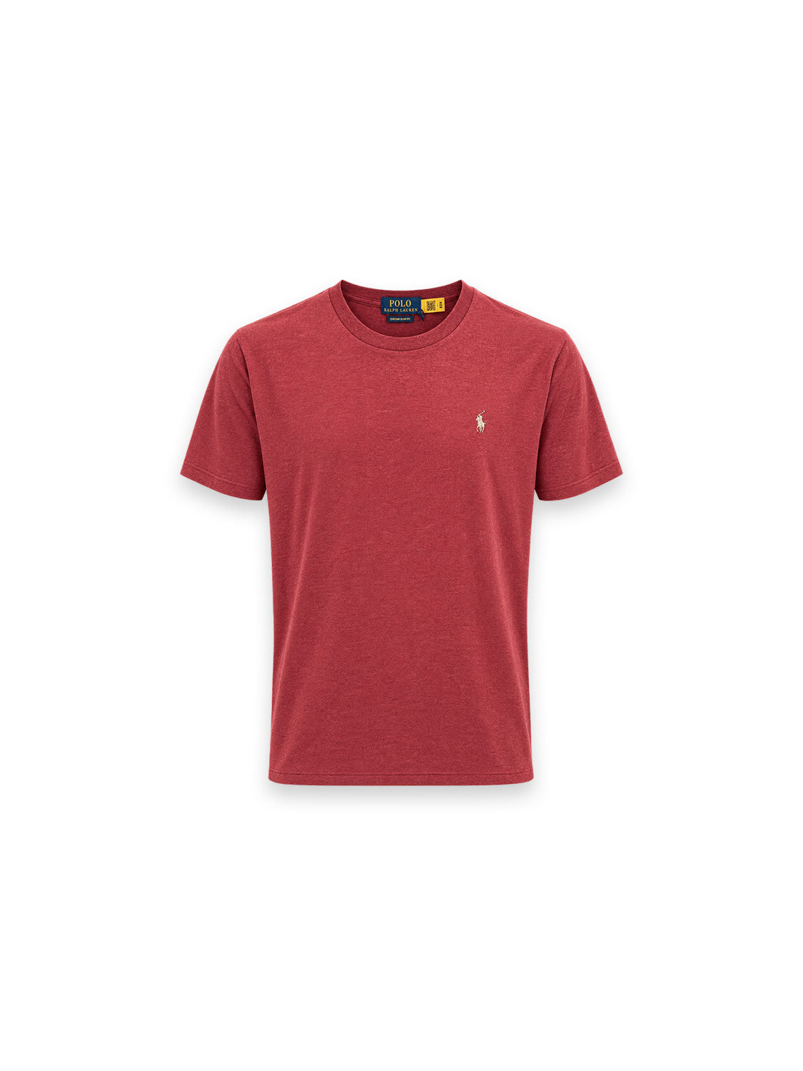 Short Sleeve T-Shirt – Melierte Optik mit Logo-Stickerei