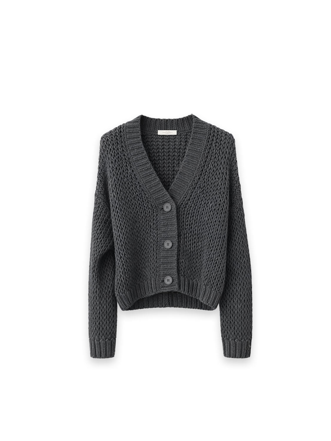 Strickcardigan aus grobem Baumwollstrick