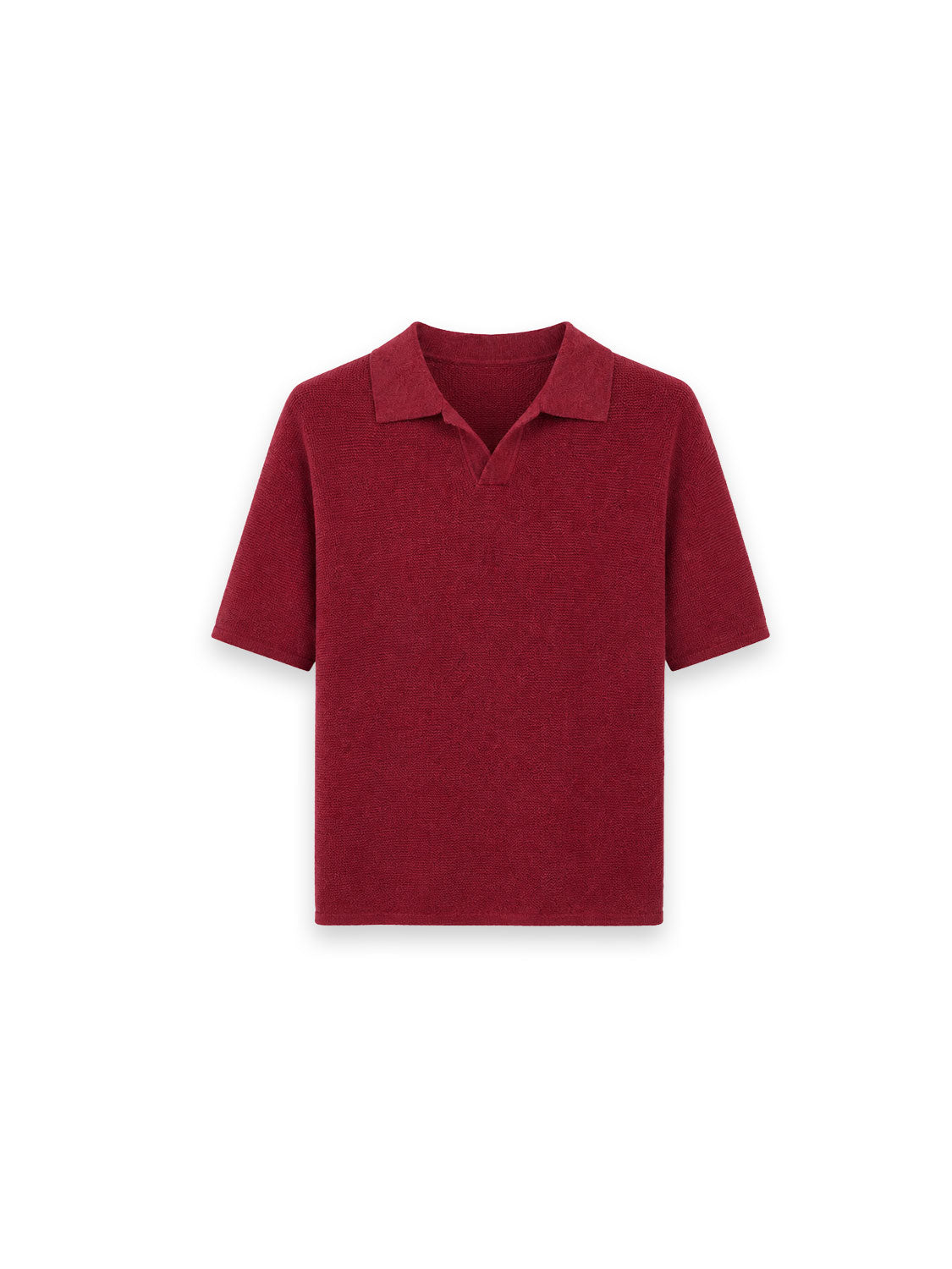 Polo Strickshirt aus feinem Strukturstrick