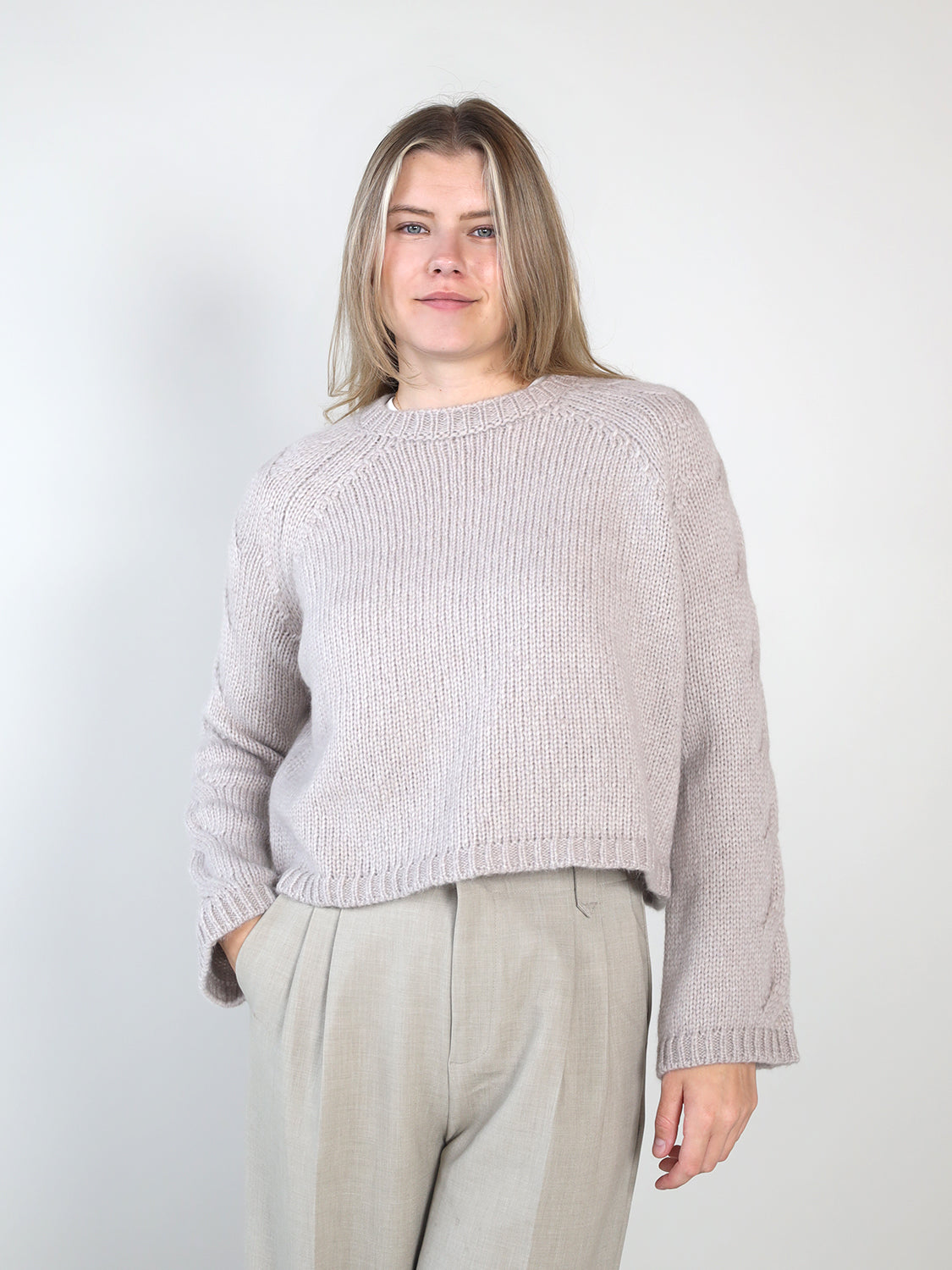 Girocollo Treccia – Verkürzter Pullover