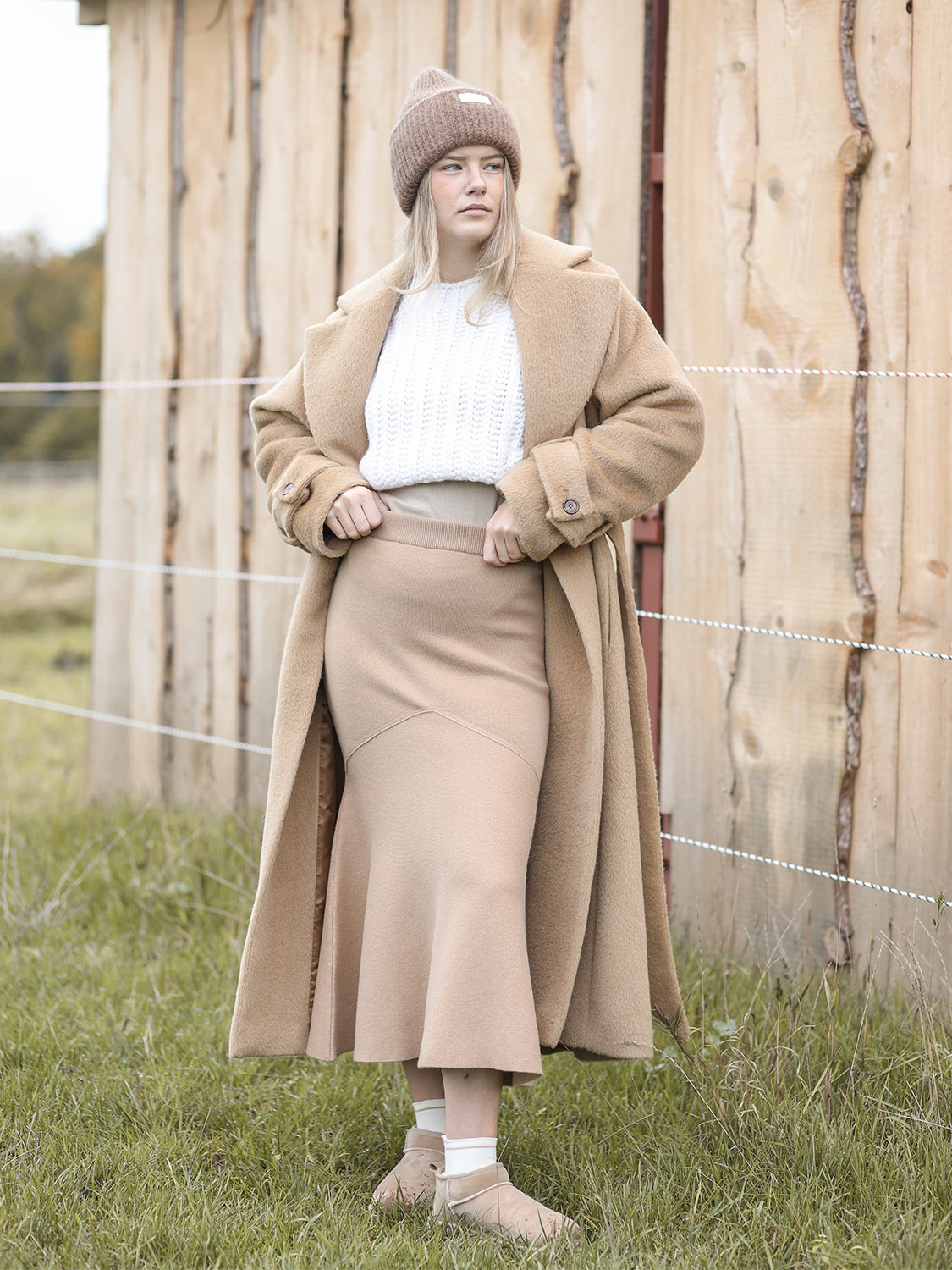 Knitted Midi – Midirock aus Merinowolle